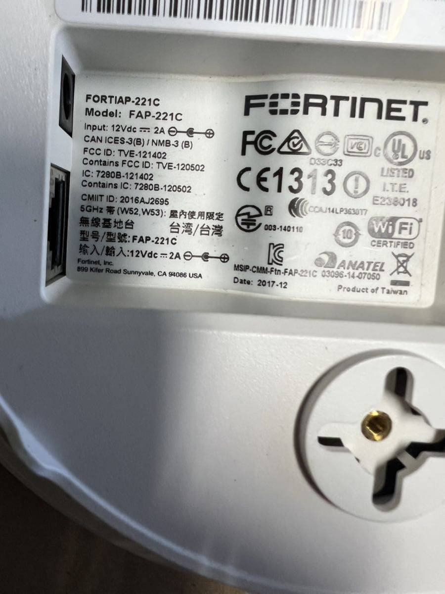 FORTINET FAP-221C 無線アクセスポイント 通電のみ 動作未確認(無線LAN)｜売買されたオークション情報、yahooの商品情報 ...