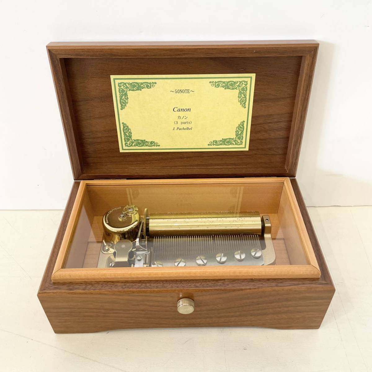 サンキョー　50弁　カノン　3PARTS オルゴール　動作確認済 235＊中古品 SANKYO サンキョー 50弁 オルゴール カノン SX520-G30 50