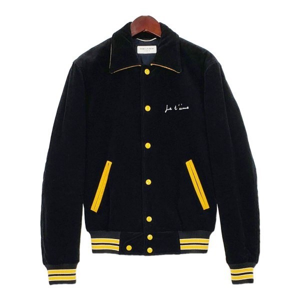 サンローランパリ 17AW Jet aime TEDDY JACKET バーシティジャケット 