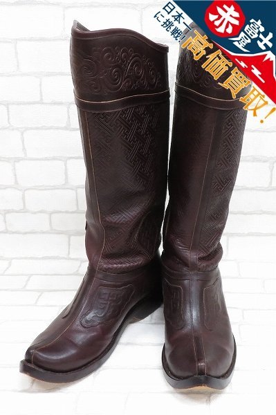 2S6254/KHAS BOOTS モンゴル ハンドメイド 民族 ブーツ 民族衣装 