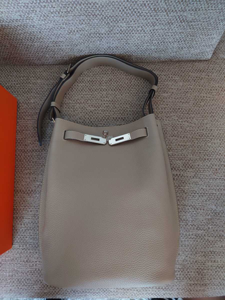 エルメス　ソーケリー22　トゥルティエールグレー　トゴ　刻印T