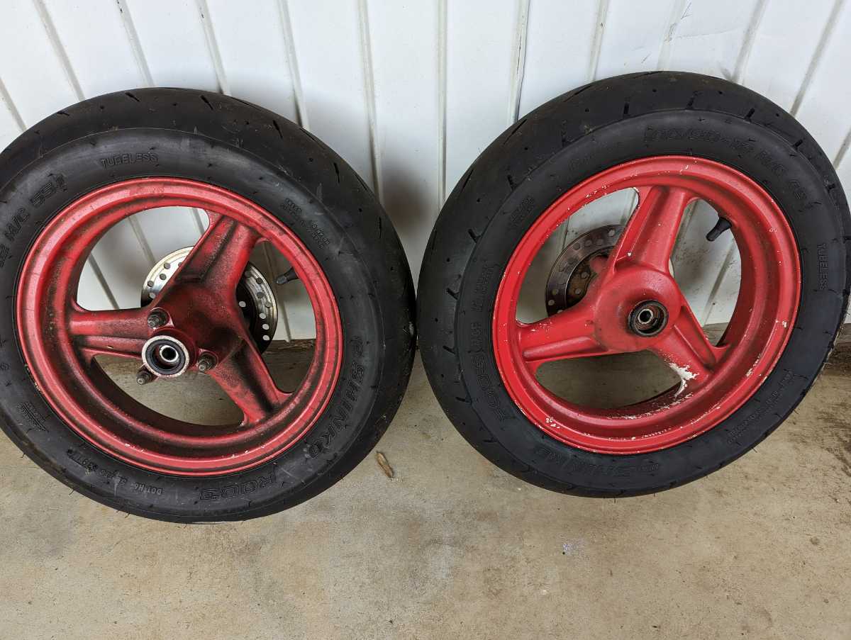 NSR50 ホンダNSR50⁄80用フロント•リヤホイールセット バイク 12x2.75