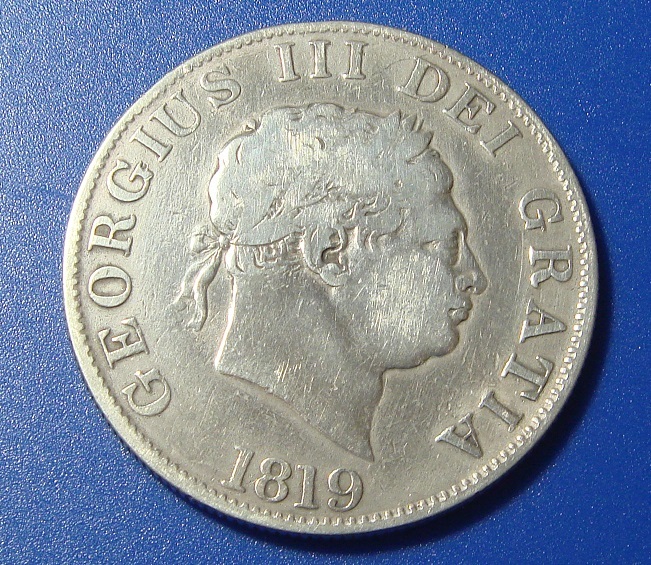イギリス ジョージ3世 NGC 1819年 銀貨 1817年 ☆1819 クラウン銀貨