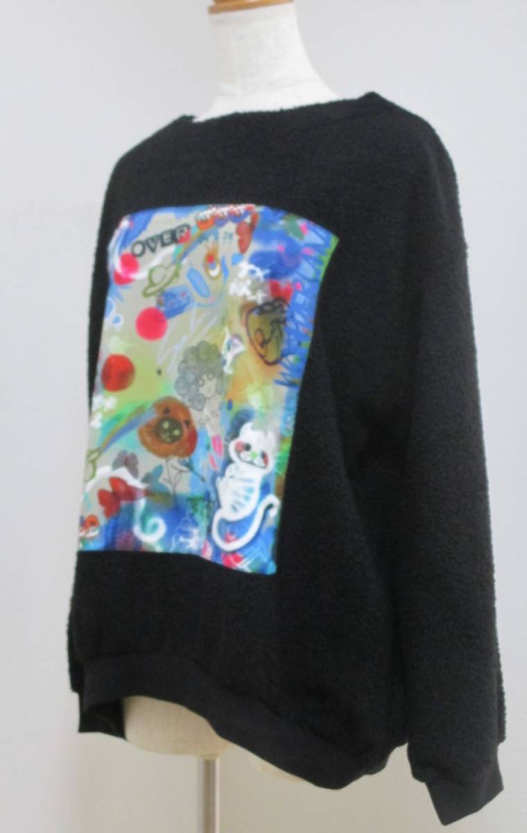 【大得価，大人気】 【格安！☆Scolar/スカラー*アップリケ ボア 691 黒】