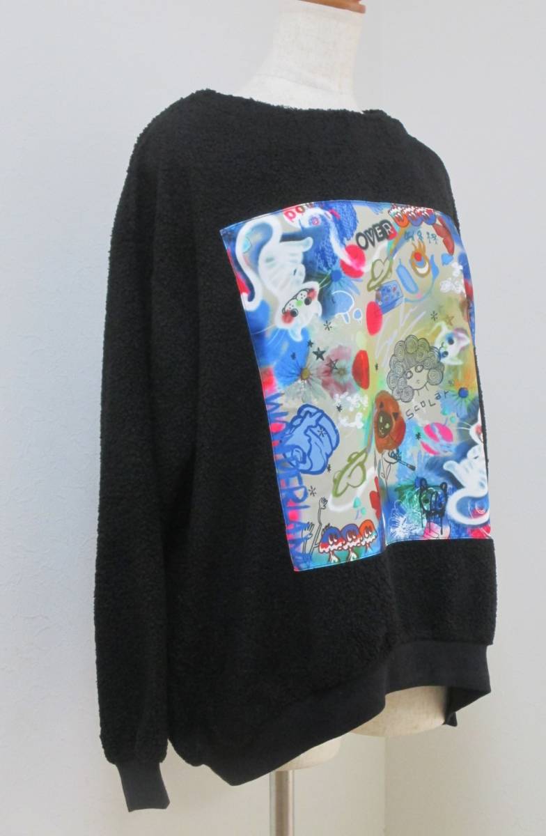 【大得価，大人気】 【格安！☆Scolar/スカラー*アップリケ ボア 691 黒】