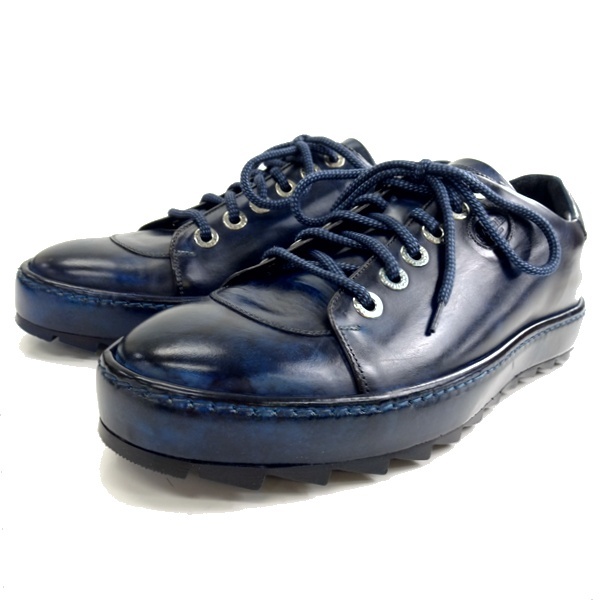 格安，定番人気 madras&times;HARRIS マドラス ハリス 定7.4万 イタリア製 ハンドペイント シャークソール レザースニーカー シューズ 0878 40 150 bus9646c(25.0cm)｜売買されたオークション情報、yahooの商品情報をアーカ 25.0cm