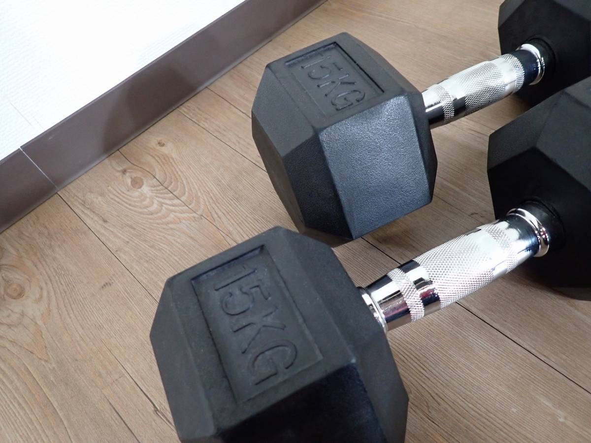 ラバー ダンベル 15kg × 2個 セット ダンベル15kgのおすすめ人気