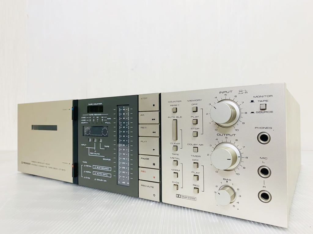 Pioneer CT-970 カセットデッキ 通電確認済み オーディオ機器 パイオニア