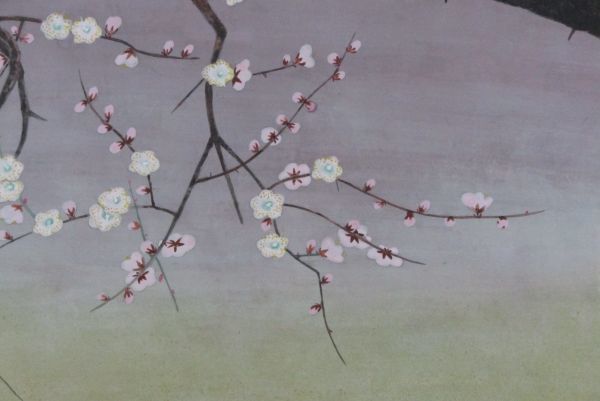 買蔵 未使用品 「真作」文化功労者 郷倉和子 「淡紅梅」 日本画15号共