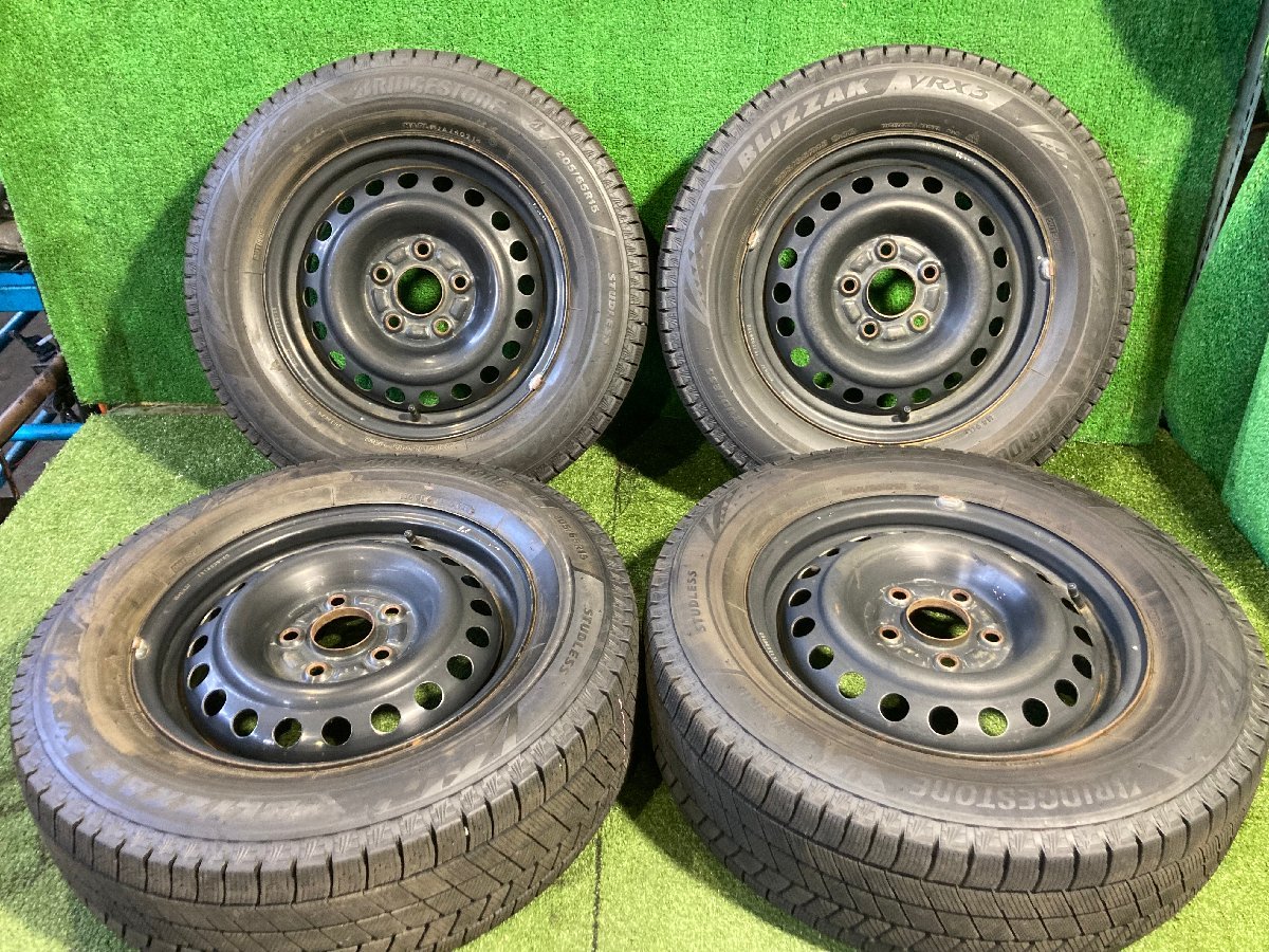 ◇ バリ溝 ホンダ 純正 スチールホイール スタッドレスタイヤ 15インチ  