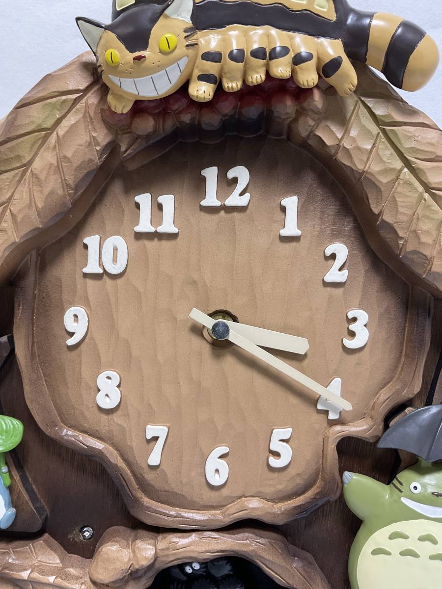 未使用品】となりのトトロ 壁掛け時計 置き時計 万年カレンダー付き 二