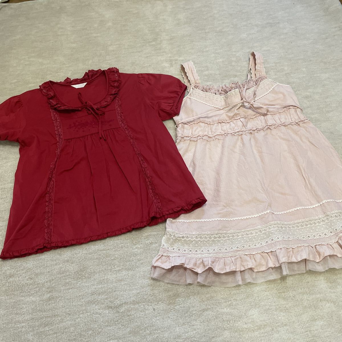 ピンクハウス HOUSE セットアップ PINK フード付き 花 フリル 0 
