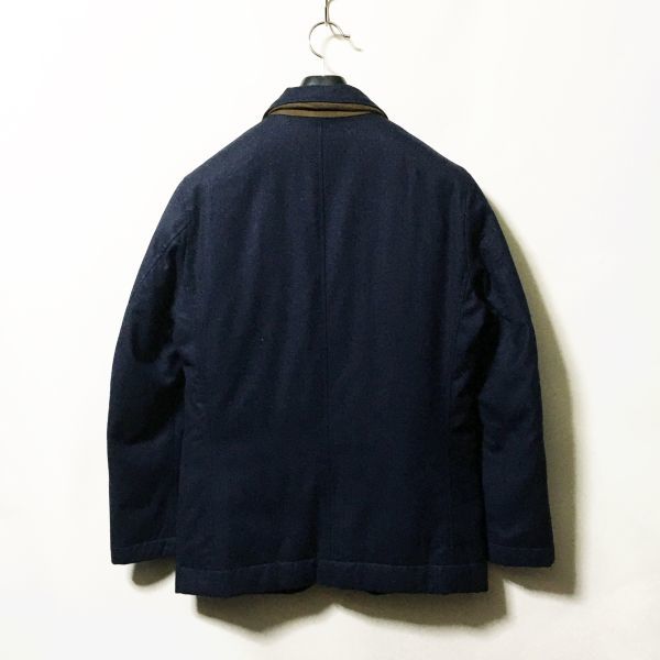 #301｜サンマルイチ VitaleBarberisCanonico社製スーパー120'Sウール100％ダウンテーラードジャケット ネイビーカラー size46(S～M程度)