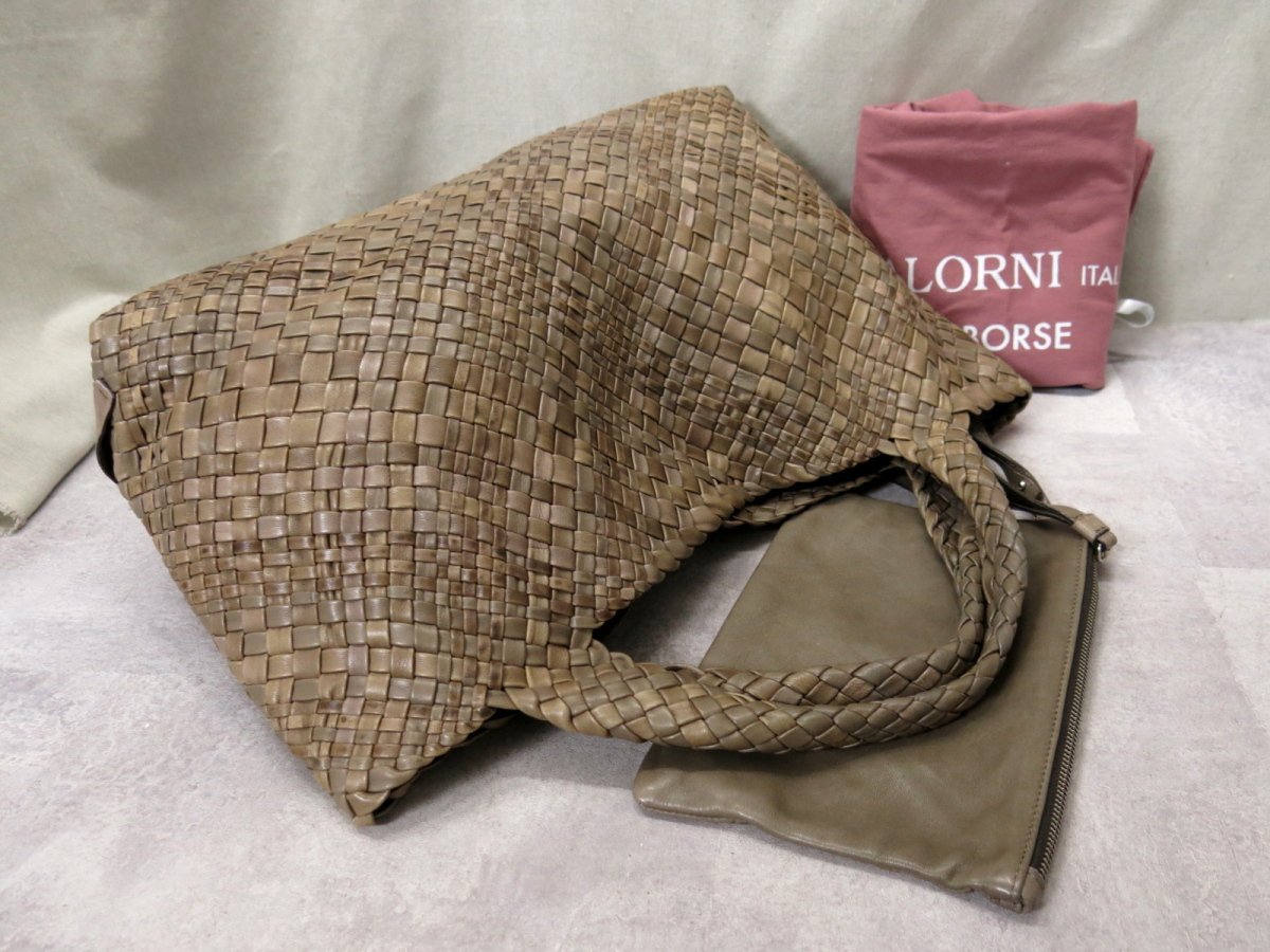 ○超美品○FALORNI ファロルニ○イントレチャート○カーフ レザー 本革 