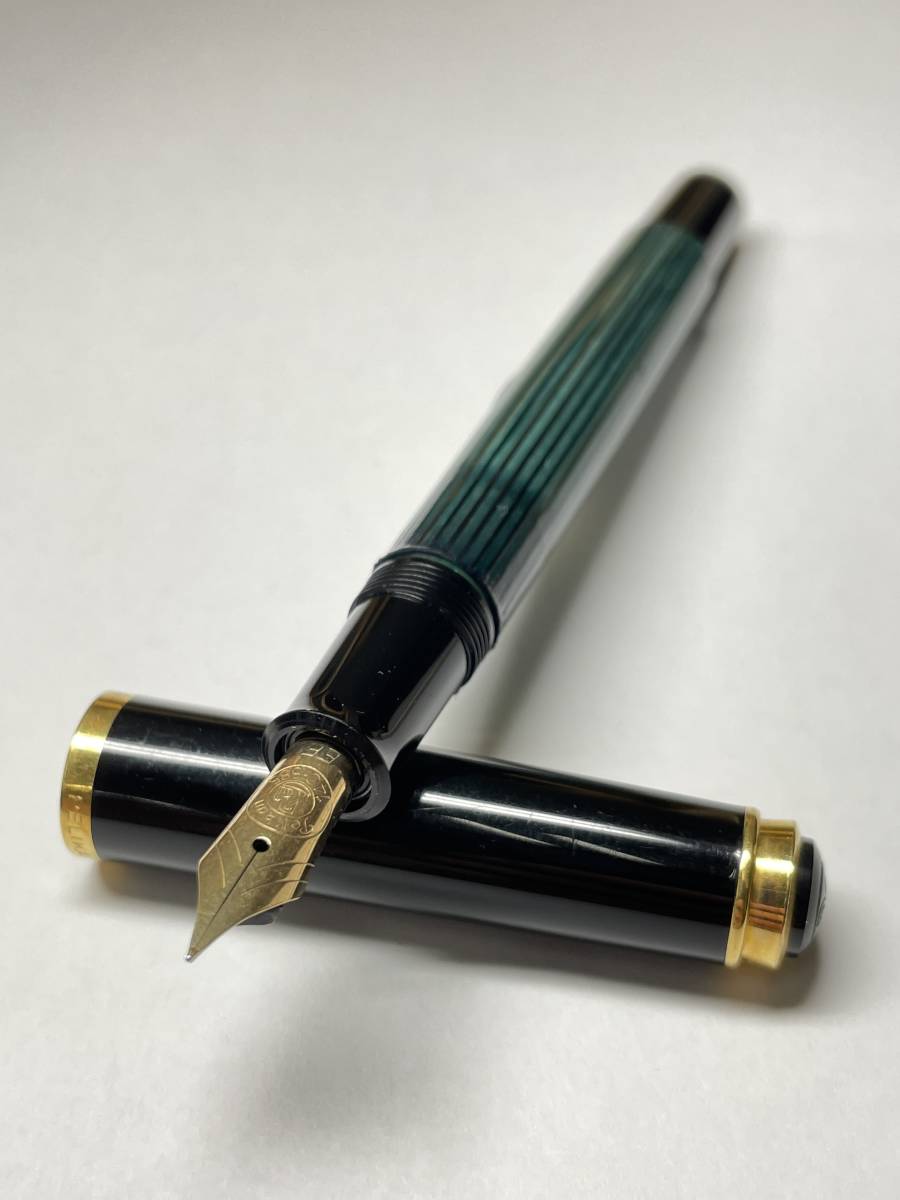 Pelikan ペリカン スーベレーン 万年筆 緑縞 14C-585 EF 公式通販