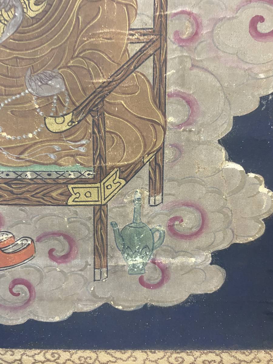 模写】1円～ 掛軸 【佚名】『佛像』 絹本 箱付き 中国画 日本/書/花鳥