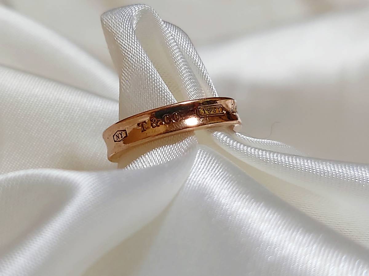 中古良品/ TIFFANY&Co. ティファニー ルベドメタル 1837 ロゴ ナロー 