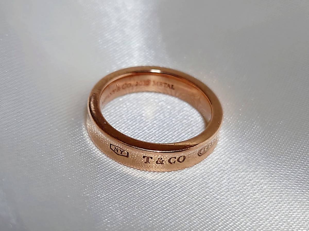 中古良品/ TIFFANY&Co. ティファニー ルベドメタル 1837 ロゴ ナロー 