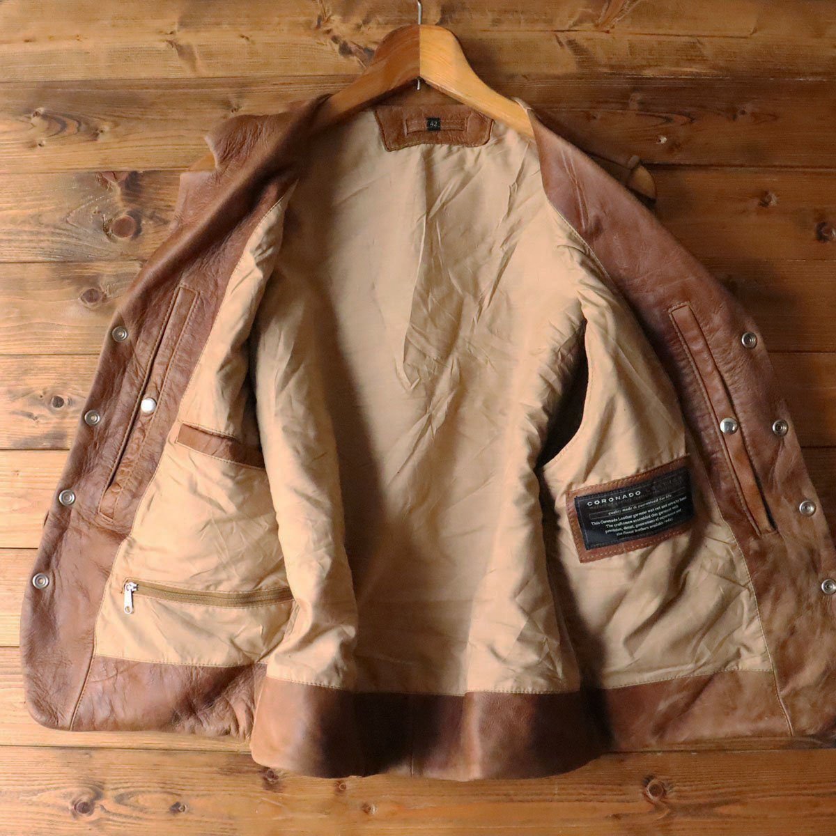通販 サイト △4T/T4.12-1 CORONADO LEATHER コロナドレザー 襟付き