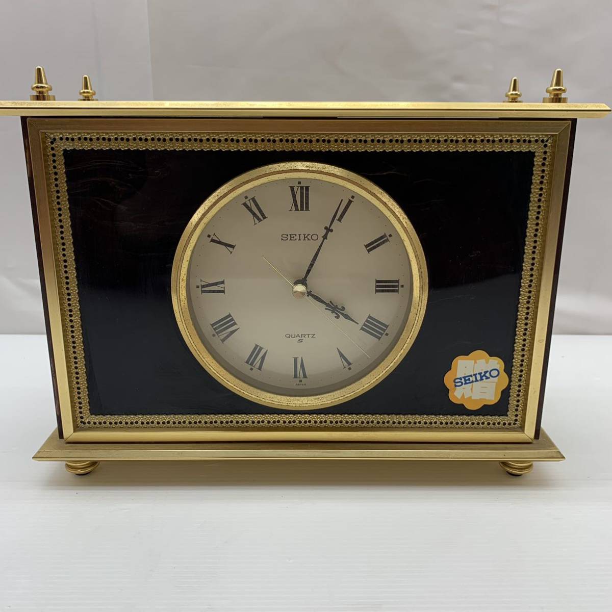 ☆動作確認済☆ SEIKO セイコー 置時計 QW421G クオーツ アンティーク 