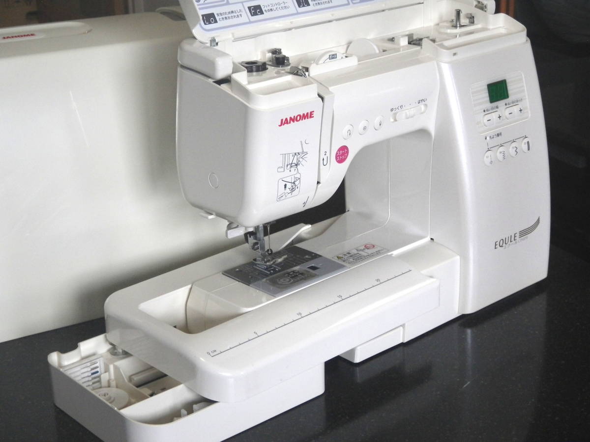 超美品！ ジャノメ EQULE 4850コンピュータミシン 革 ジーンズ等 