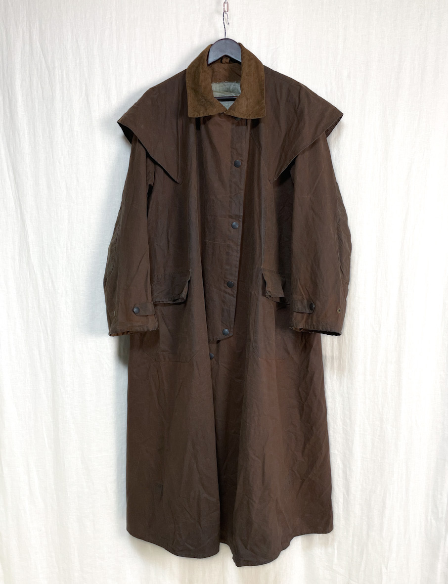希少 Barbour BACKHOUSE STOCKMAN バブアー ストックマン オイルド ロングコート 40 M ブラウン モーターサイクル ビデイル