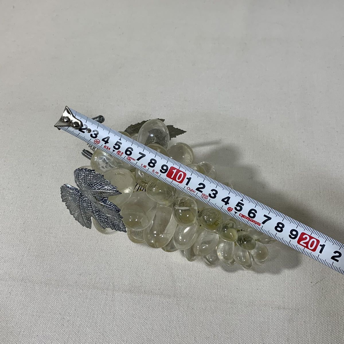 天然水晶 クリスタル 観賞用 置物 葡萄 大粒ぶどう オブジェ 飾り 
