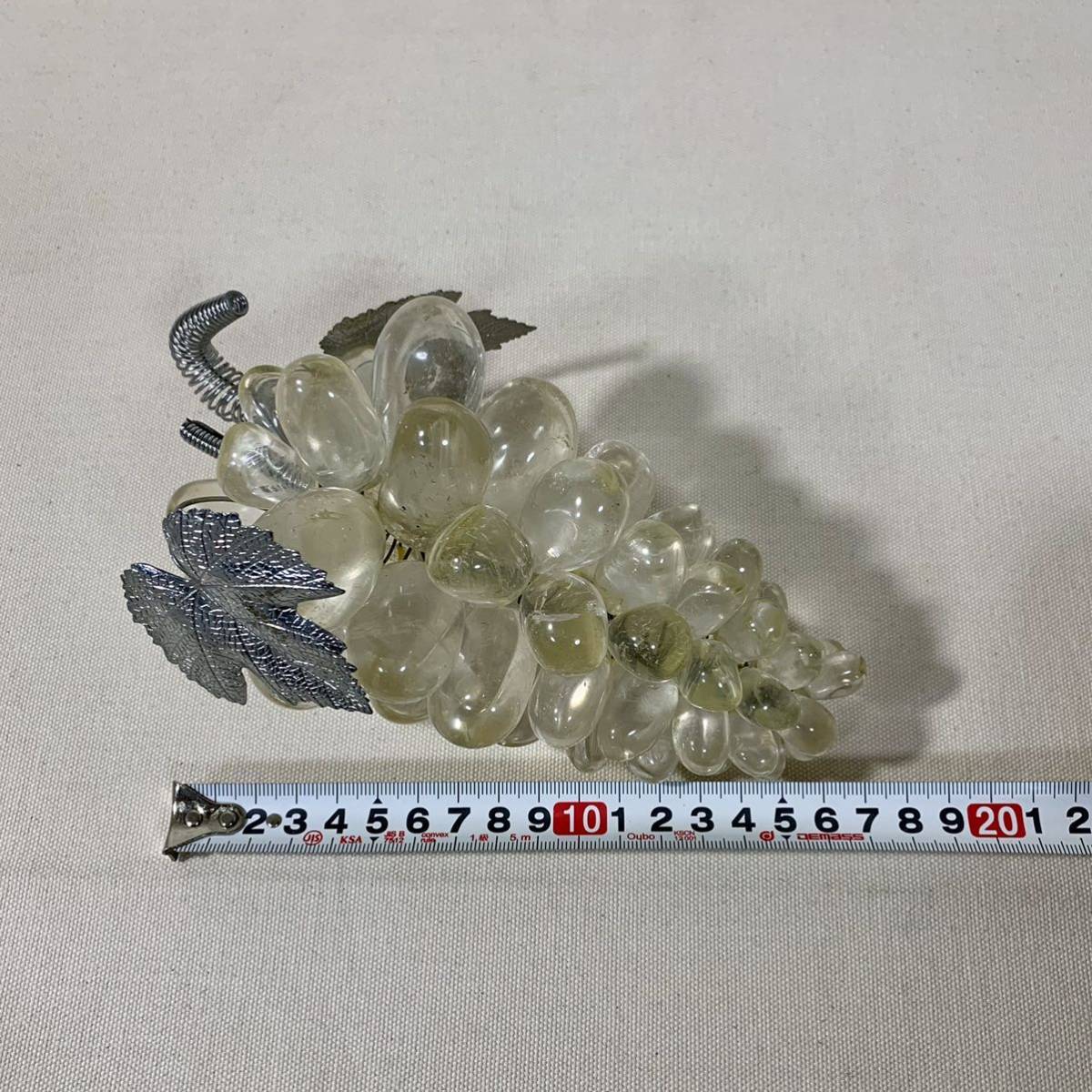 天然水晶 クリスタル 観賞用 置物 葡萄 大粒ぶどう オブジェ 飾り 