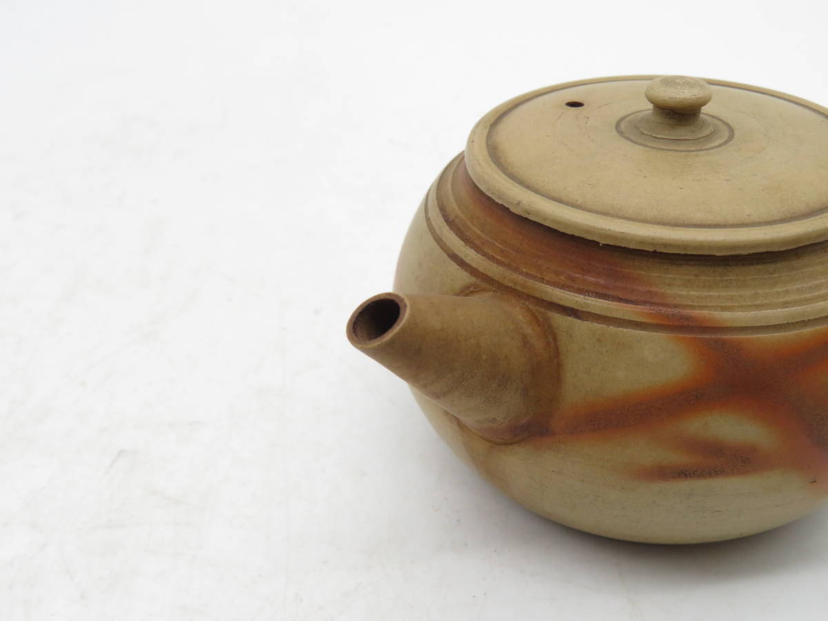 K1789 常滑名工 伊奈長三 作 横手 急須 宝瓶 茶瓶 泡瓶 在銘 刻印 箱付