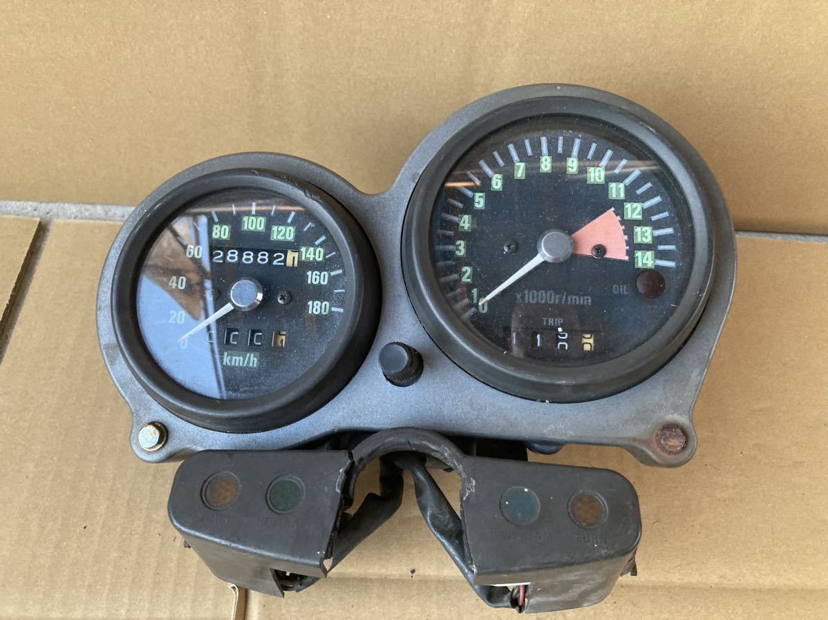豊富な，定番 カワサキ ゼファー400 ZR400C 純正メーターセット レストアベース 親子メーター スピード タコ インジケーター Z400FX GPZ(カワサキ用)｜売買されたオークション情報、yahooの商品情報をアーカイ カワサキ用