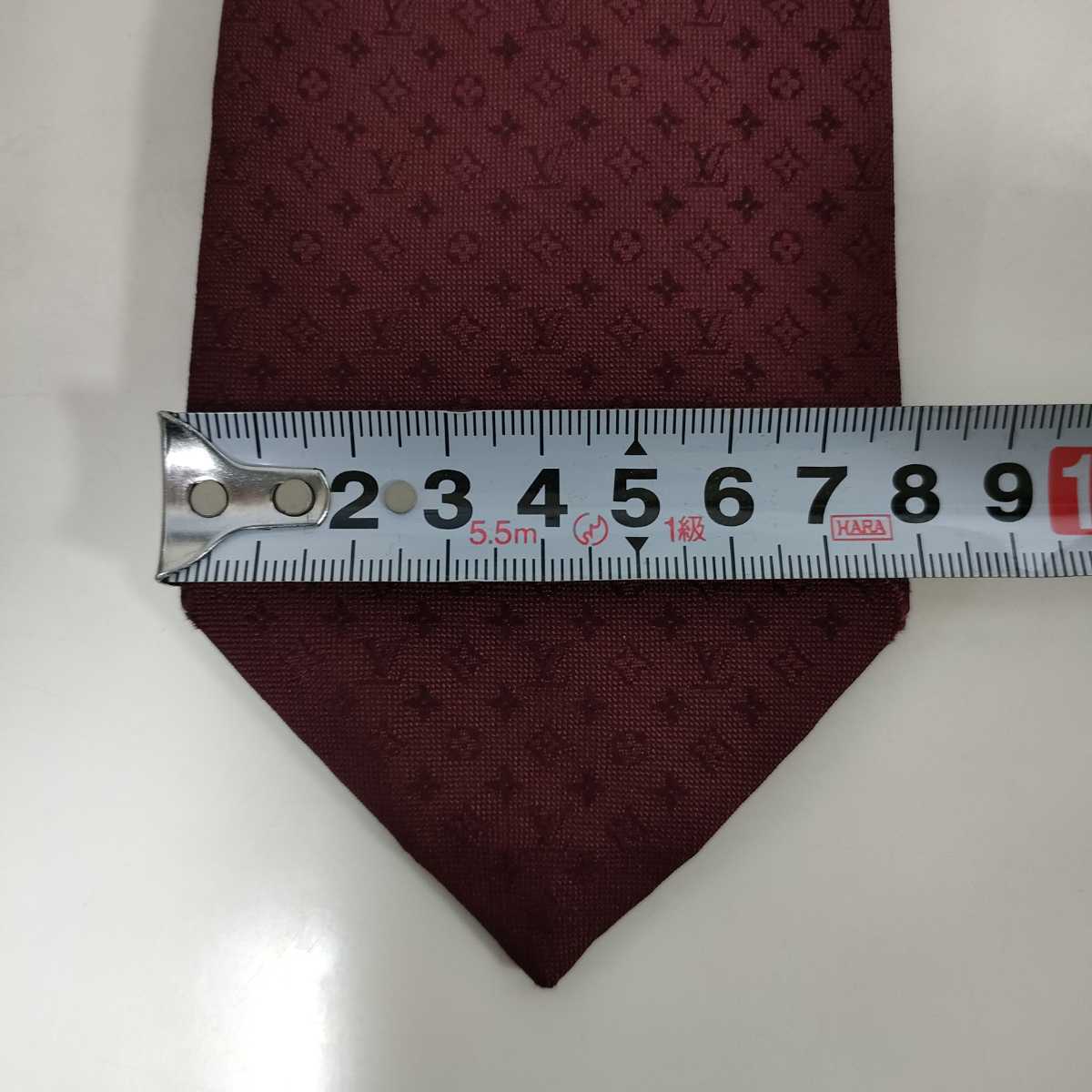 Louis Vuitton(ルイヴィトン)ボルドー総柄モノグラムネクタイ ルイ