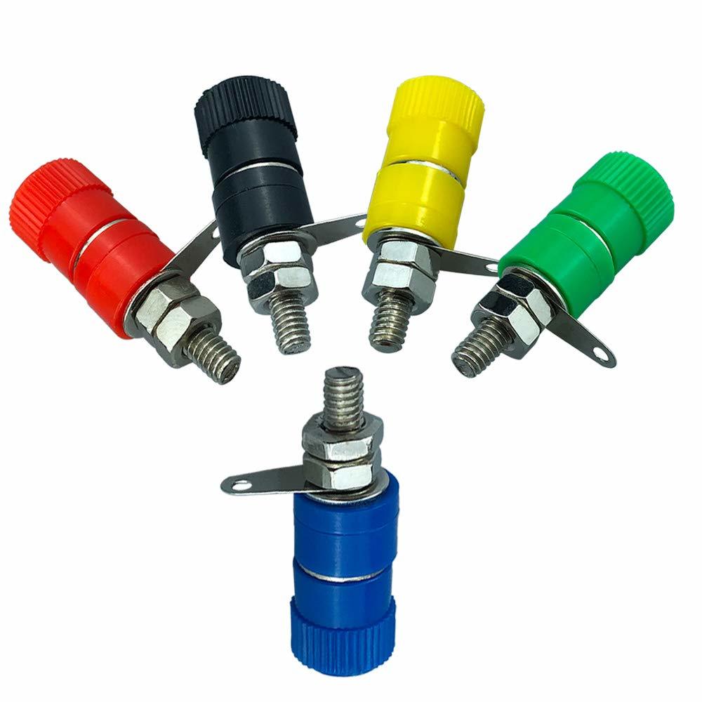 FULARR 30個 プレミアム バインディングポストターミナル、4mmバナナプラグコネクタ用 (5色)_3