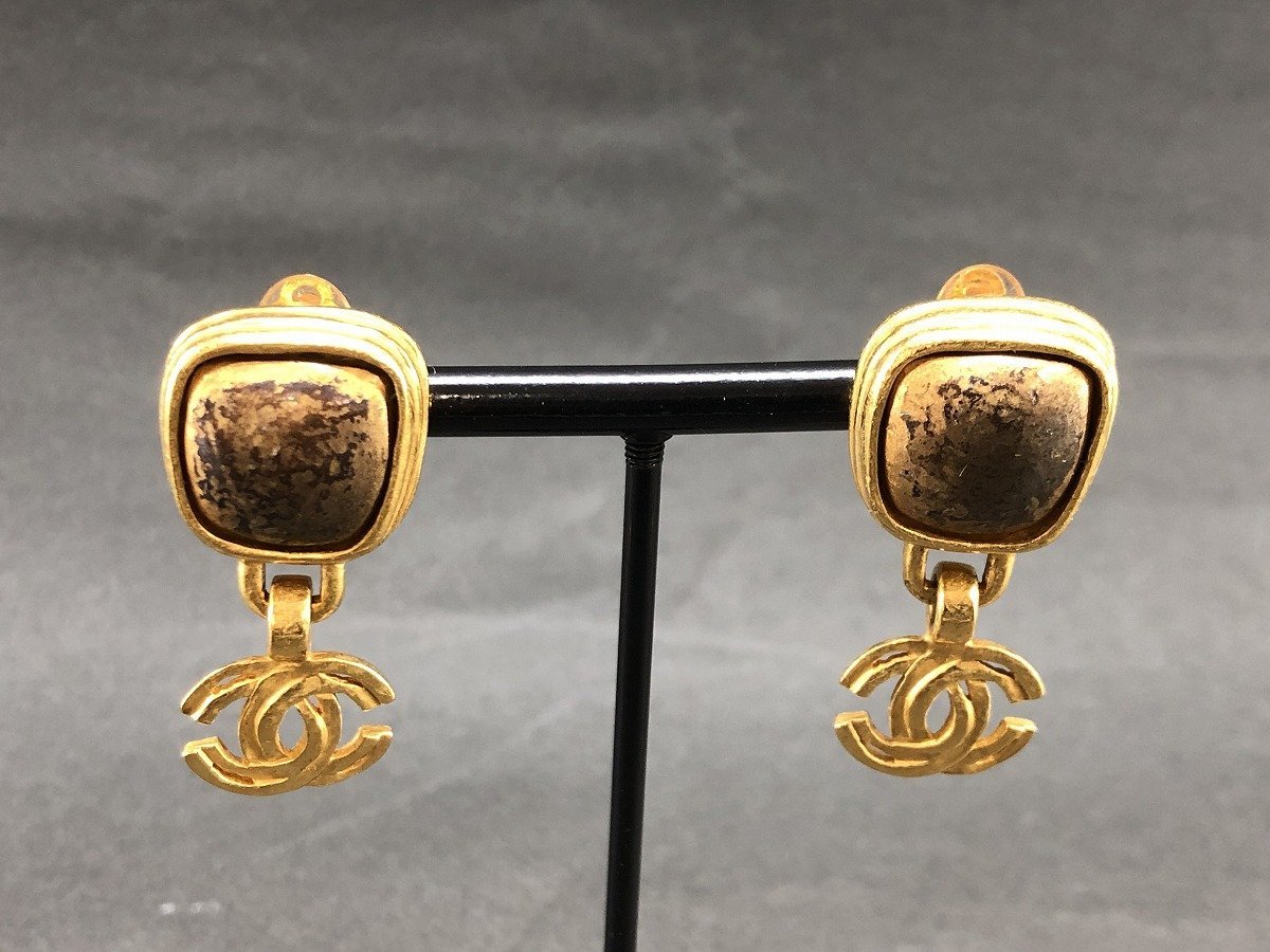 ココマーク イヤリング ゴールドカラー CHANEL シャネル イヤリング ゴールドカラー ココマーク 97A[16927