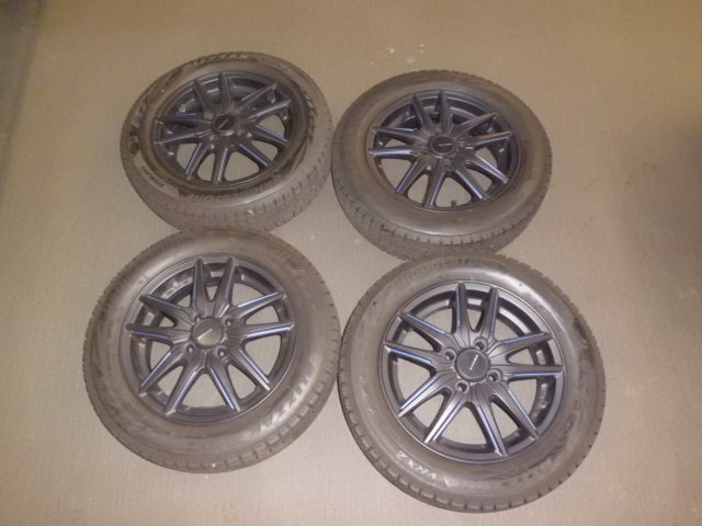 【全国無料，新作登場】 バリ山`20年ブリヂストンブリザックVRX-2 155/65R14アルミホイール14&times;4.5J +45 4H100 4本セット N-BOXタントワゴンR(スタッドレスタイヤ)｜売買されたオークション情報、yahooの商品情報をアーカイ 4穴