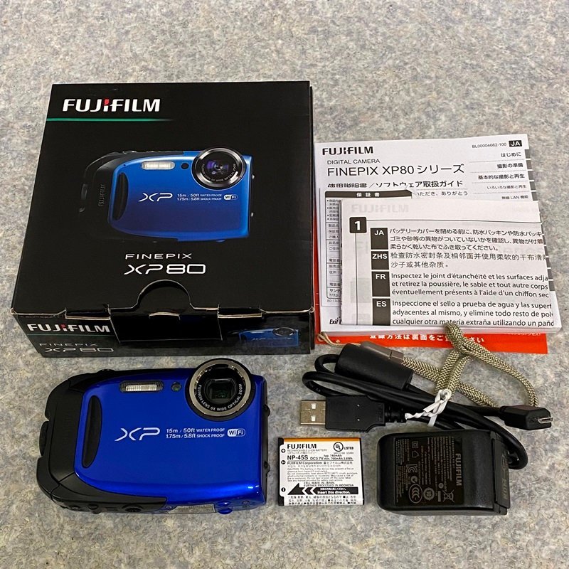 220912PT010153 FUJIFILM 富士フィルム FinePix XP80 コンパクトデジタルカメラ ブルー(富士フイルム)｜売買 ...