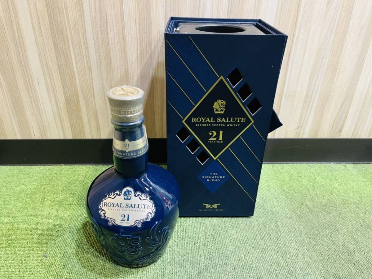 限定SALE，お買い得 H2943 １円 未開栓 お酒 古酒 洋酒 ROYAL SALUTE ロイヤルサルート 21年 シグネチャーブレンド 陶器ボトル ウイスキー 700ml 40%(スコッチ)｜売買されたオークション情報、yahooの商品情報をアーカイ スコッチ