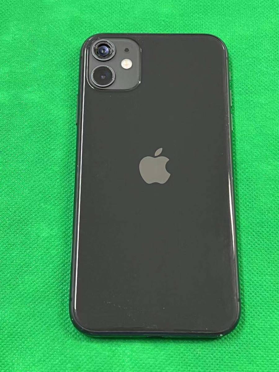 液晶漏れ、割れ SIMフリー iPhone 11 64GB ブラック ジャンク品 送料無料