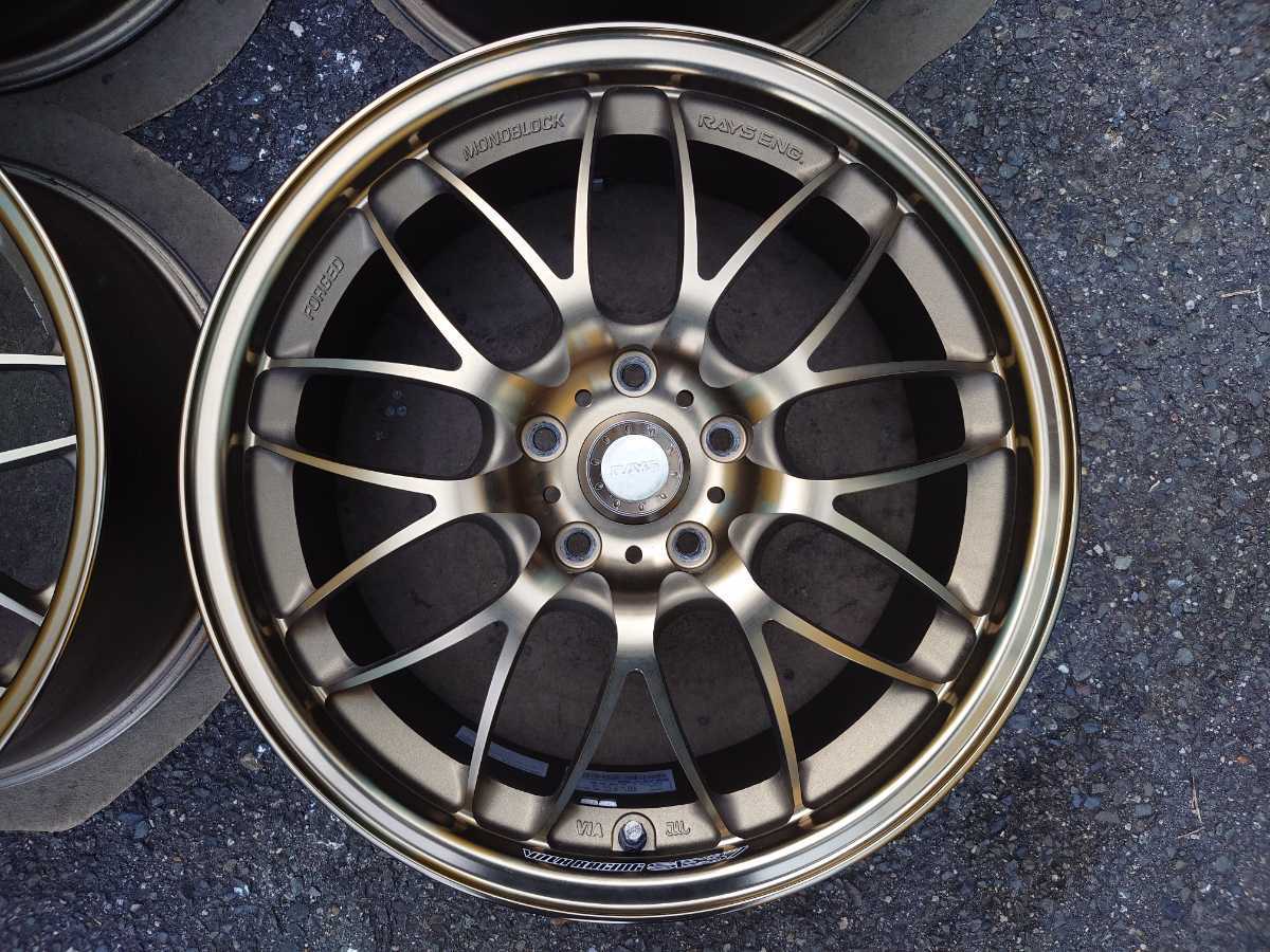 希少 超美品 鍛造 RAYS ボルクレーシング SE37A ブロンズ 18インチ 7.5 