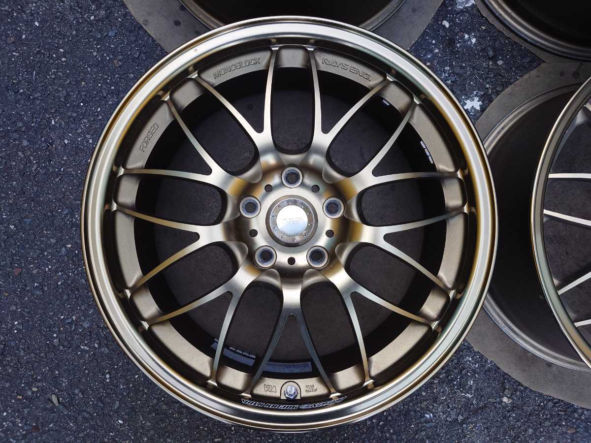 希少 超美品 鍛造 RAYS ボルクレーシング SE37A ブロンズ 18インチ 7.5 