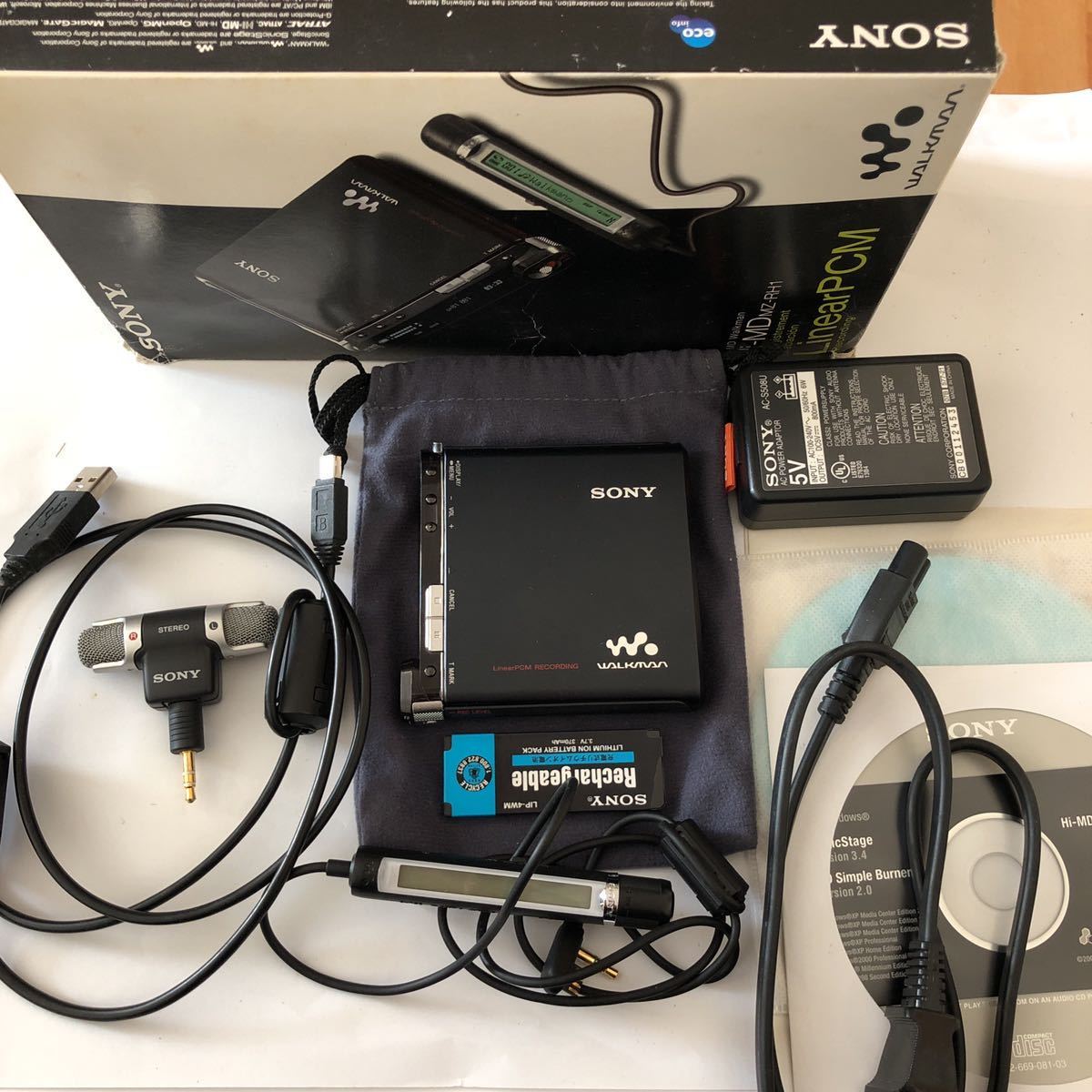 ジャンク】SONY Hi-MDウォークマン MZ-RH1 / MZ-M200(録音、再生