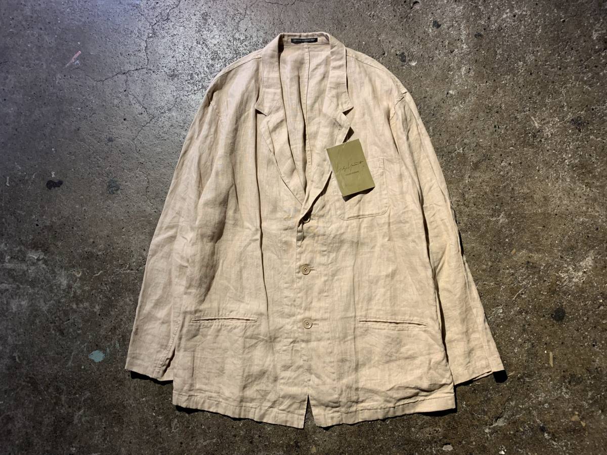 新品 Yohji Yamamoto POUR HOMME 20SS リネン3Bジャケット 2020SS 