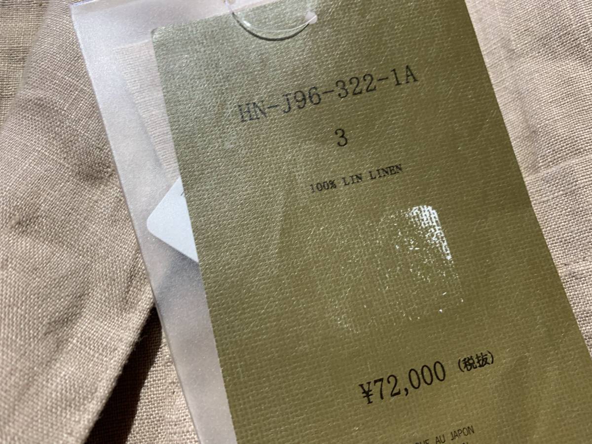 新品 Yohji Yamamoto POUR HOMME 20SS リネン3Bジャケット 2020SS 