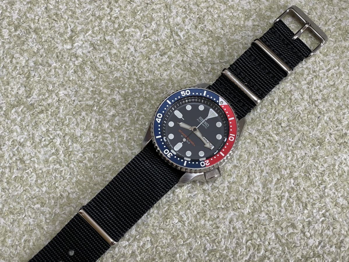 廃盤 日本製 セイコー ダイバー SKX009J1 SEIKO ネイビーボーイ NATO 