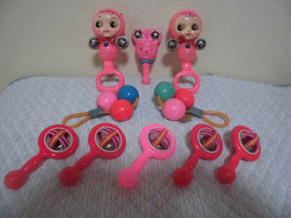 当時物 昭和レトロ セルロイド 赤ちゃん玩具 大きな物で17cm（10点 
