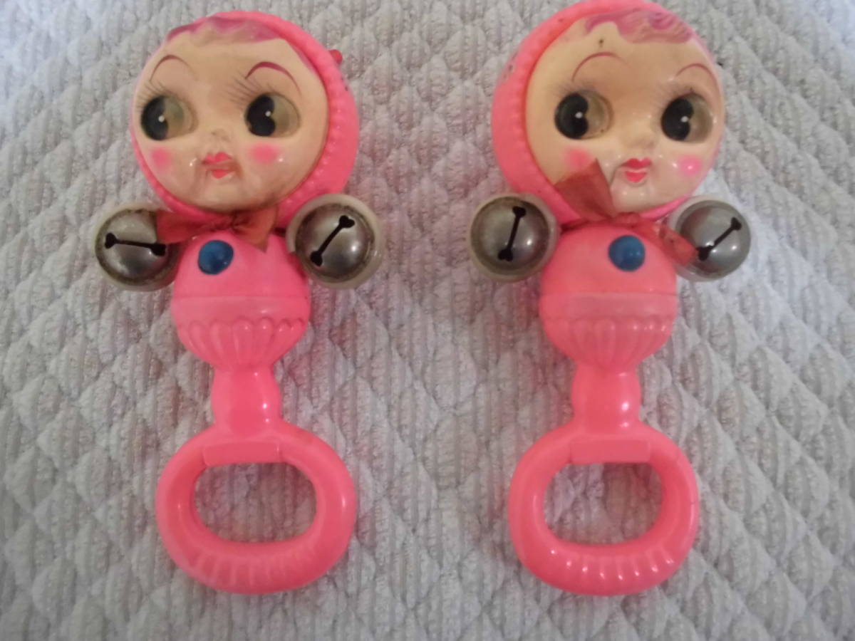 当時物 昭和レトロ セルロイド 赤ちゃん玩具 大きな物で17cm（10点