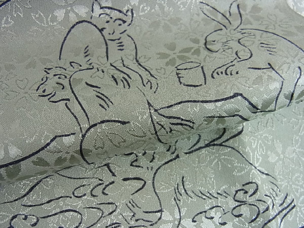 鳥獣戯画 長襦袢（レディースファッション）の通販 無双仕立て 逸品 正絹 平和屋着物○長襦袢 市松桜文 AABF0027ph 公式 日本製 長襦袢 洗える 長襦袢の通販 襦袢の通販 撫松庵 暈し染め