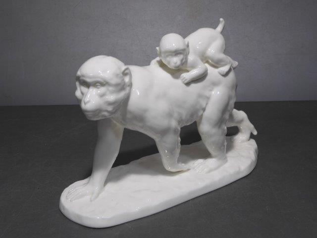 Noritakeノリタケ 猿の親子 Noritake Studio Collection干支 置物 白磁