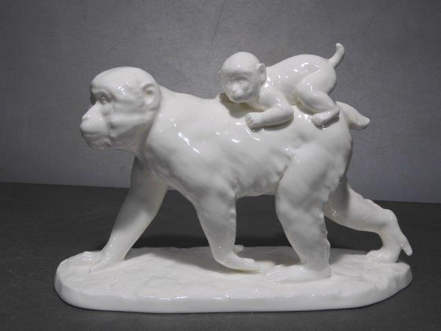 Noritakeノリタケ 猿の親子 Noritake Studio Collection干支 置物 白磁