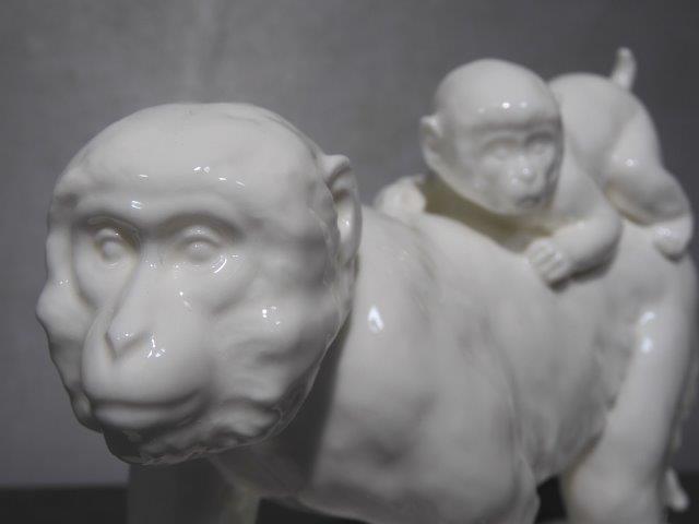 Noritakeノリタケ 猿の親子 Noritake Studio Collection干支 置物 白磁