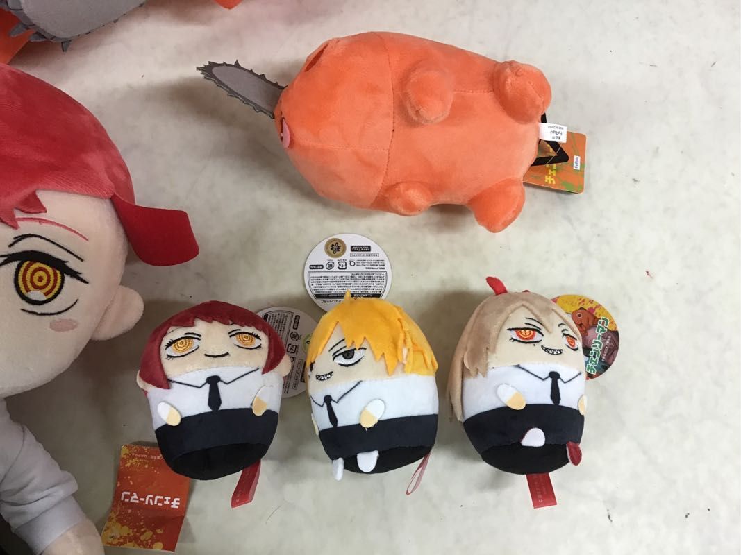 1円〜 同梱不可 ジャンク チェンソーマンポチタ、マキマ他 BIGぬいぐるみ等